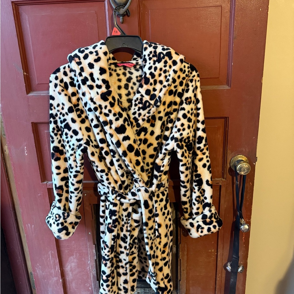 Betsey Johnson Black and Cream Teddy Jacket